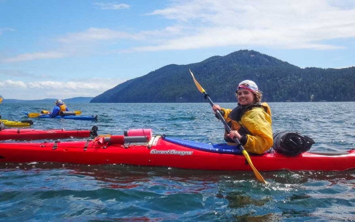 women kayaking